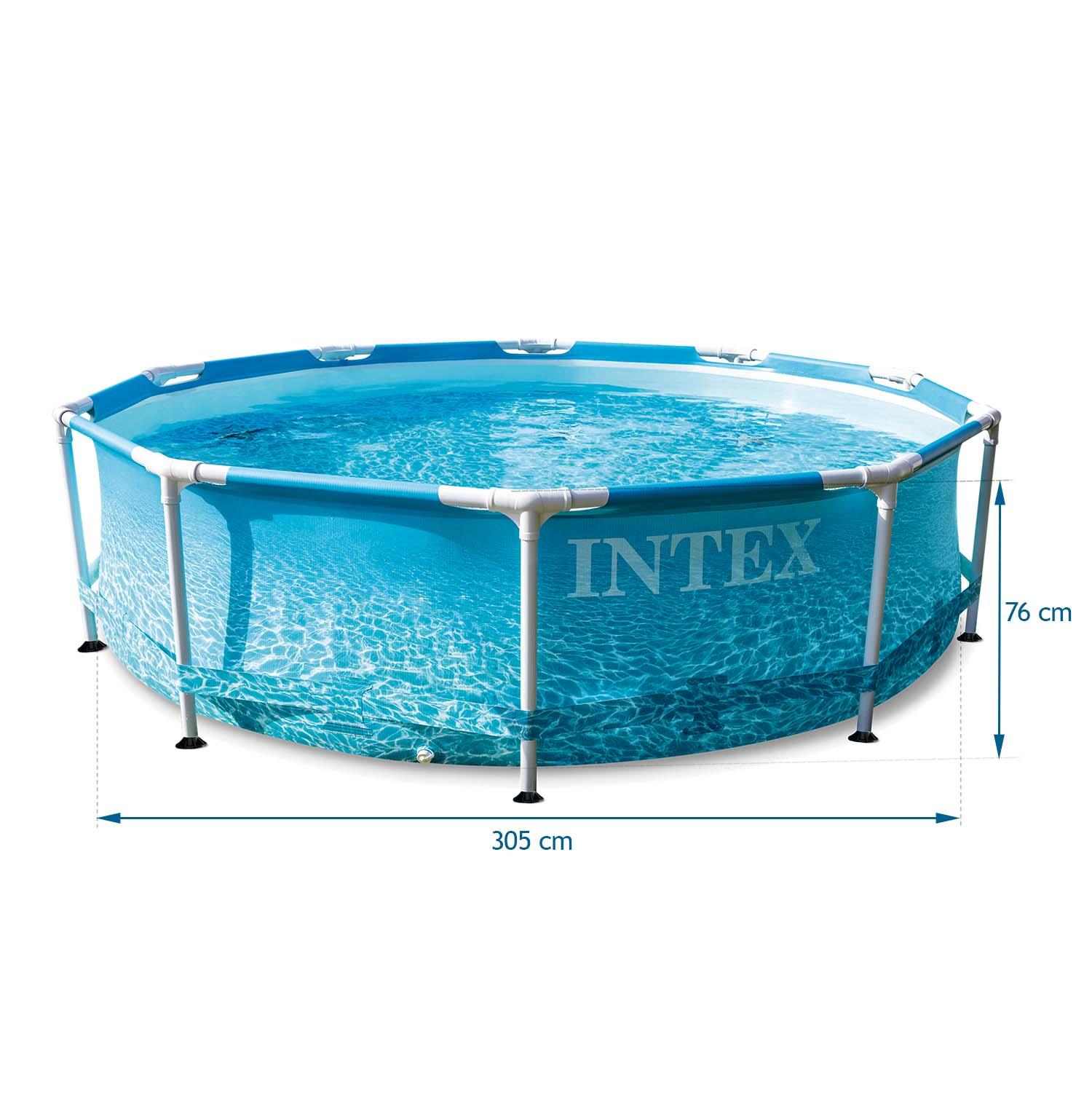 Intex 28208 305x76 cm 16in1 lauko baseinas su rėmu + dovanų burbulų pūtimo mašinėlė