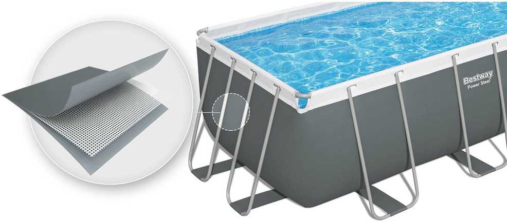 Stovas prie baseino 412 cm x 201 cm x 122 cm POWER STEEL BESTWAY