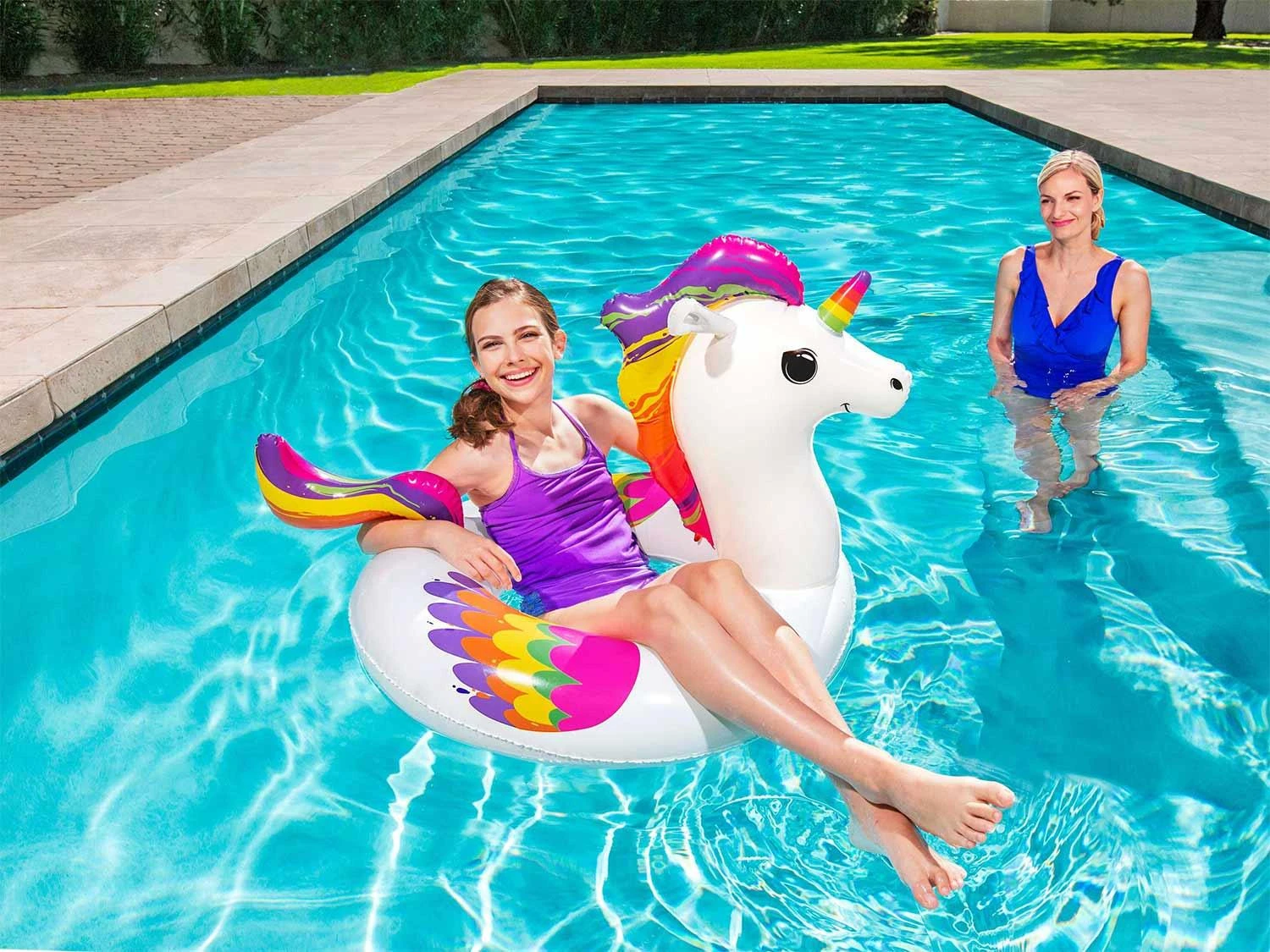 BESTWAY plaukimo ratas Fantasy Unicorn 119cm x 91cm., 36159