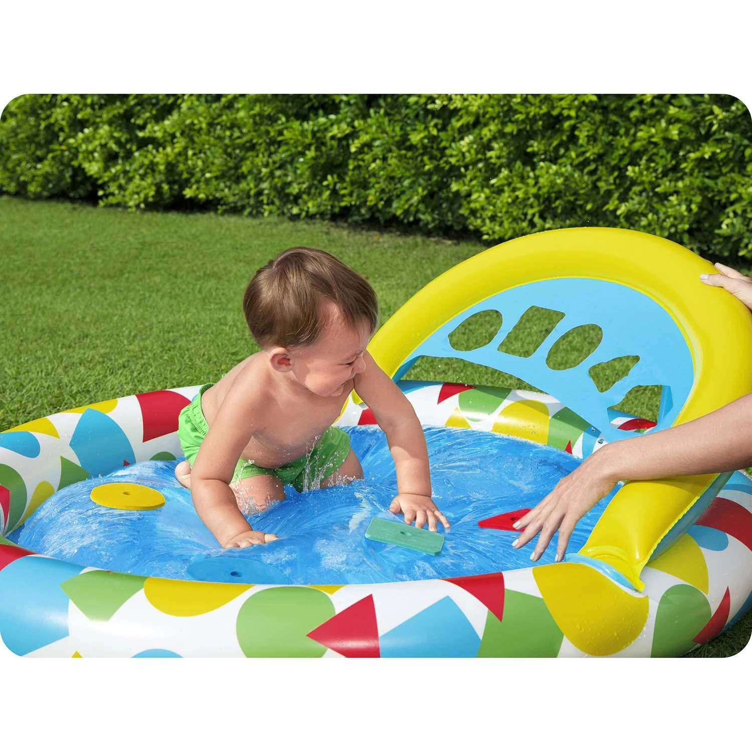 BESTWAY pripučiamas baseinas Splash & Learn, 1.20m x 1.17m x 46cm, 52378
