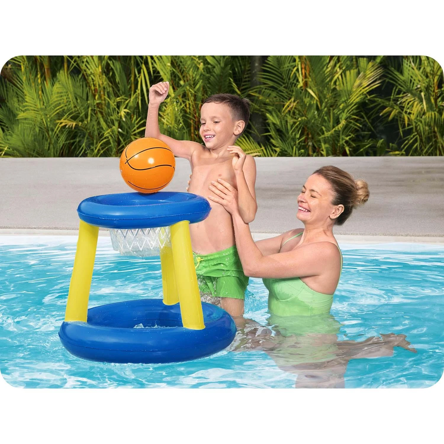 Bestway pripučiamas vandens krepšinio rinkinys, 61cm