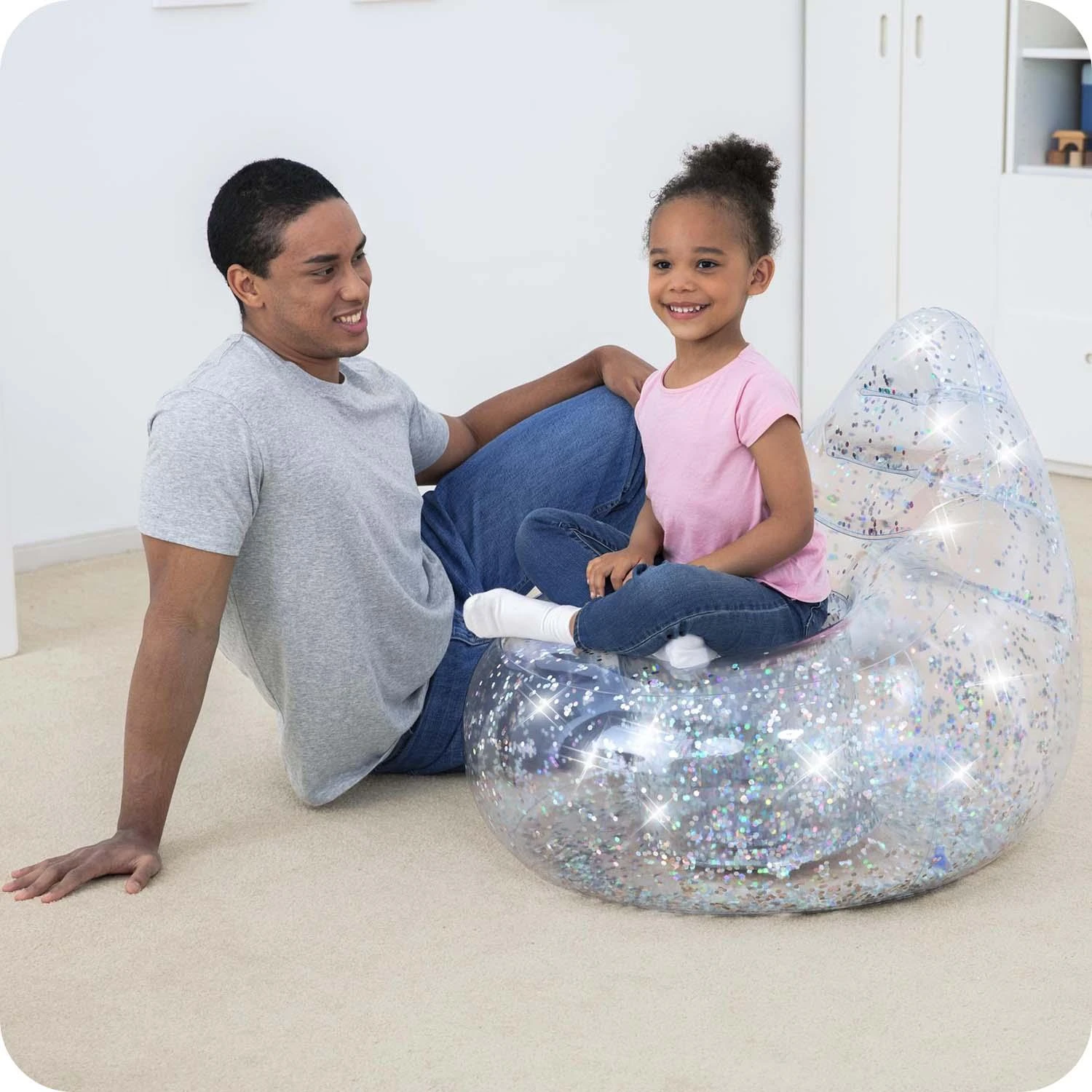 BESTWAY sėdmaišis Glitter Dream, 72cm x 72cm x 64cm, 75105