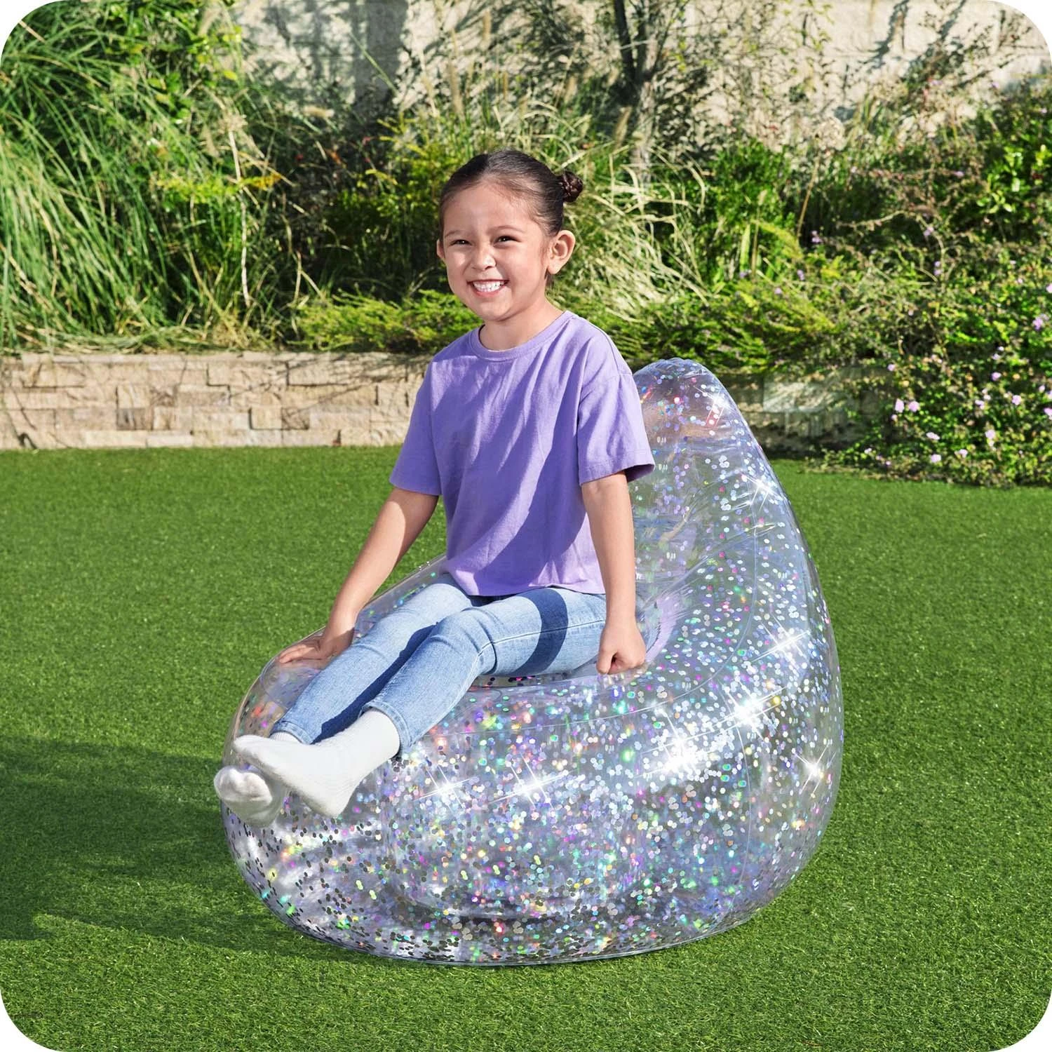 BESTWAY sėdmaišis Glitter Dream, 72cm x 72cm x 64cm, 75105