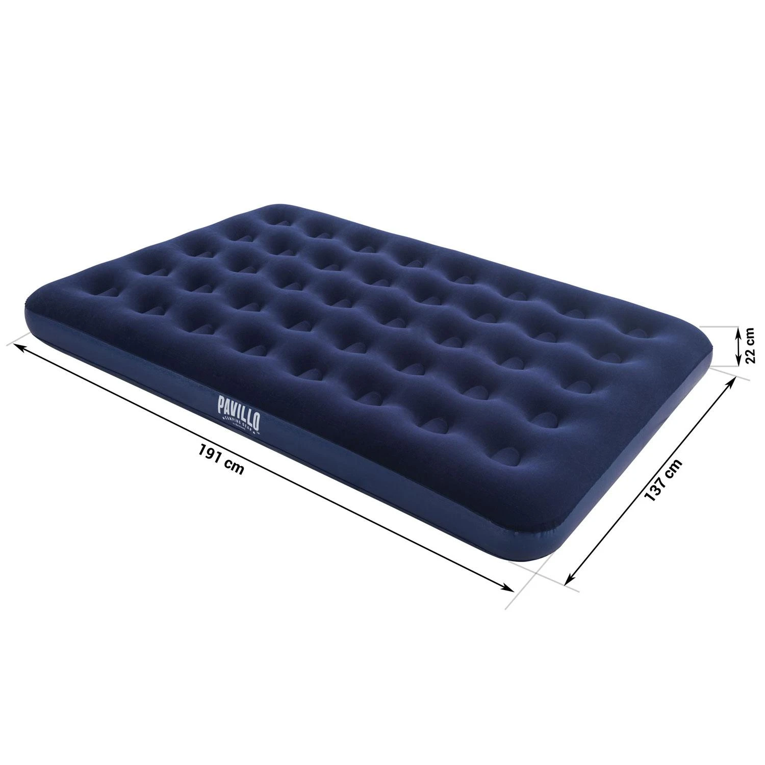 Bestway 67002 pripučiamas čiužinys 191x132x22 cm su stūmokline pompa