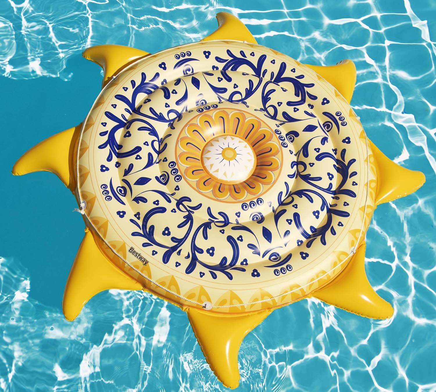 Pripučiamas žaislas BESTWAY Sunny Sicily Island, 226 x 226 cm