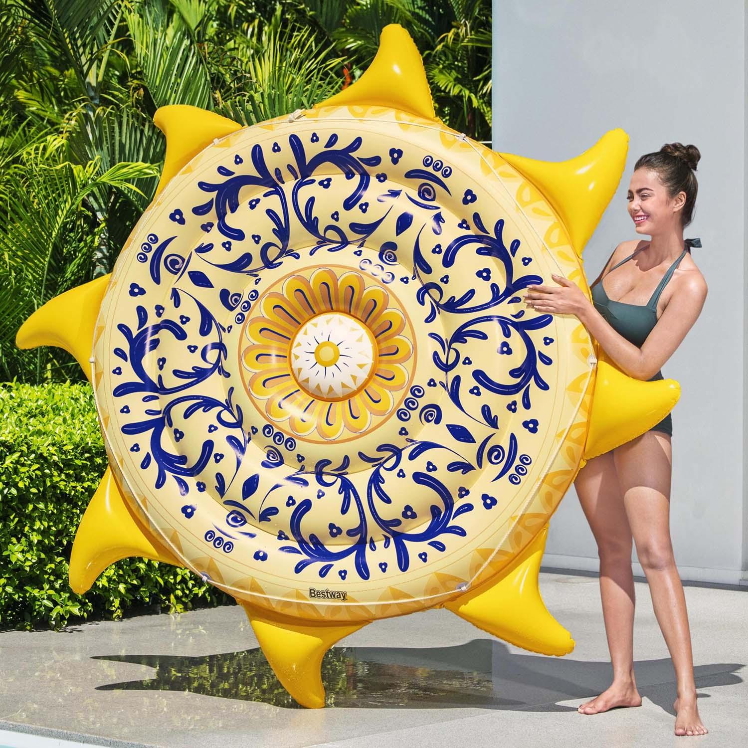 Pripučiamas žaislas BESTWAY Sunny Sicily Island, 226 x 226 cm