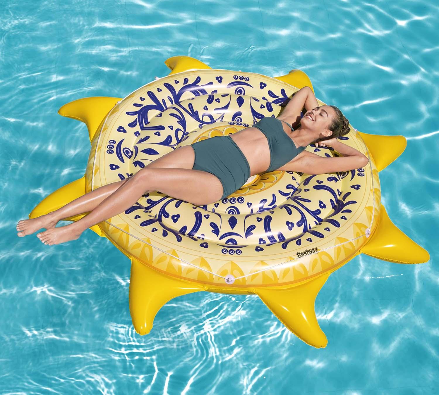 Pripučiamas žaislas BESTWAY Sunny Sicily Island, 226 x 226 cm