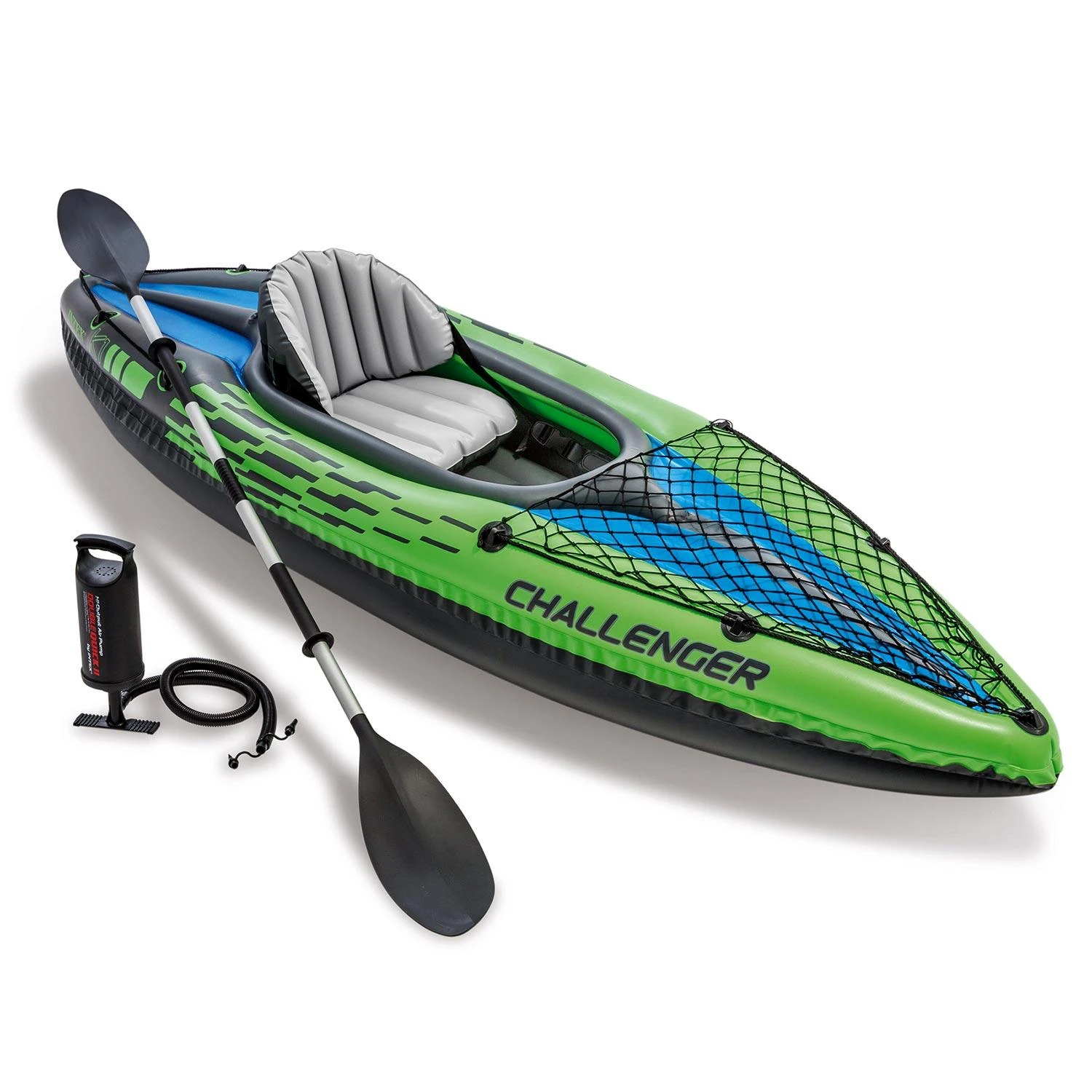 Oars Intex Challenger K1 Kayak, Žalias