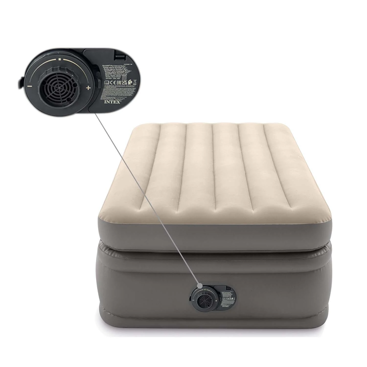 INTEX pripučiamas čiužinys 191x99x51 cm su elektrine pompa 64162ND