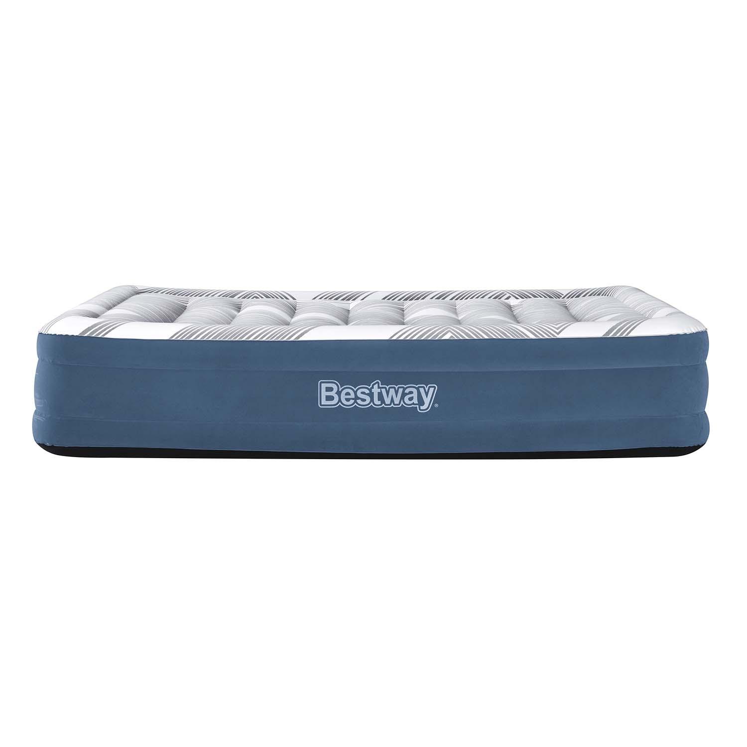 „Bestway 2“ asmens patogus karalienės čiužinys 203x152x36cm įmontuotas siurblys 6712y