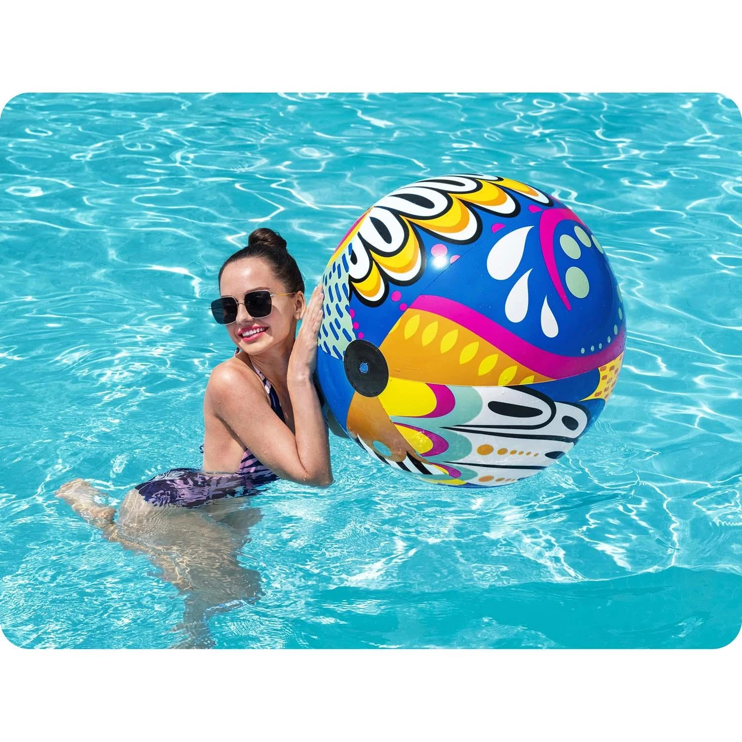 Pripučiamas paplūdimio kamuolys Bestway, 91 cm