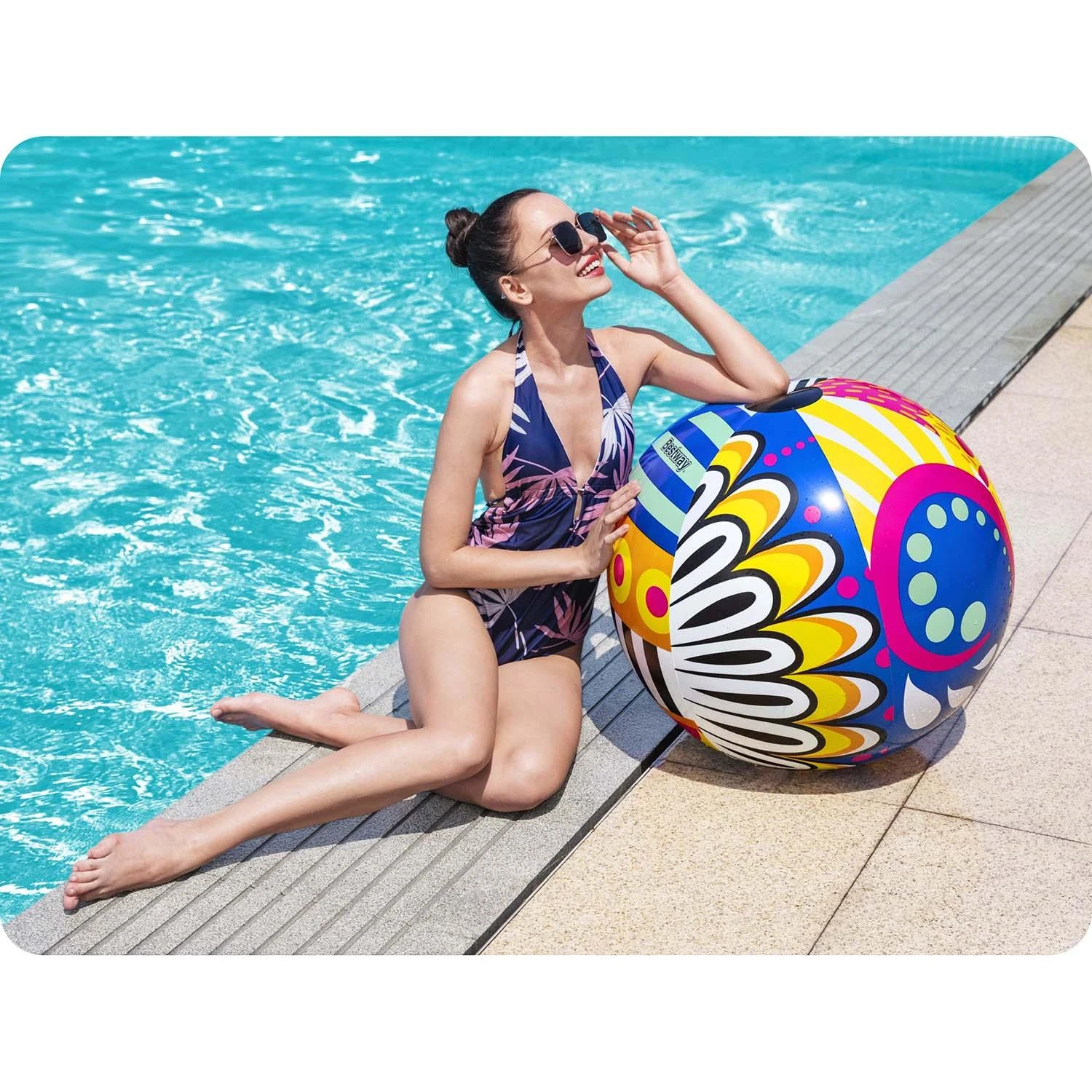 Pripučiamas paplūdimio kamuolys Bestway, 91 cm