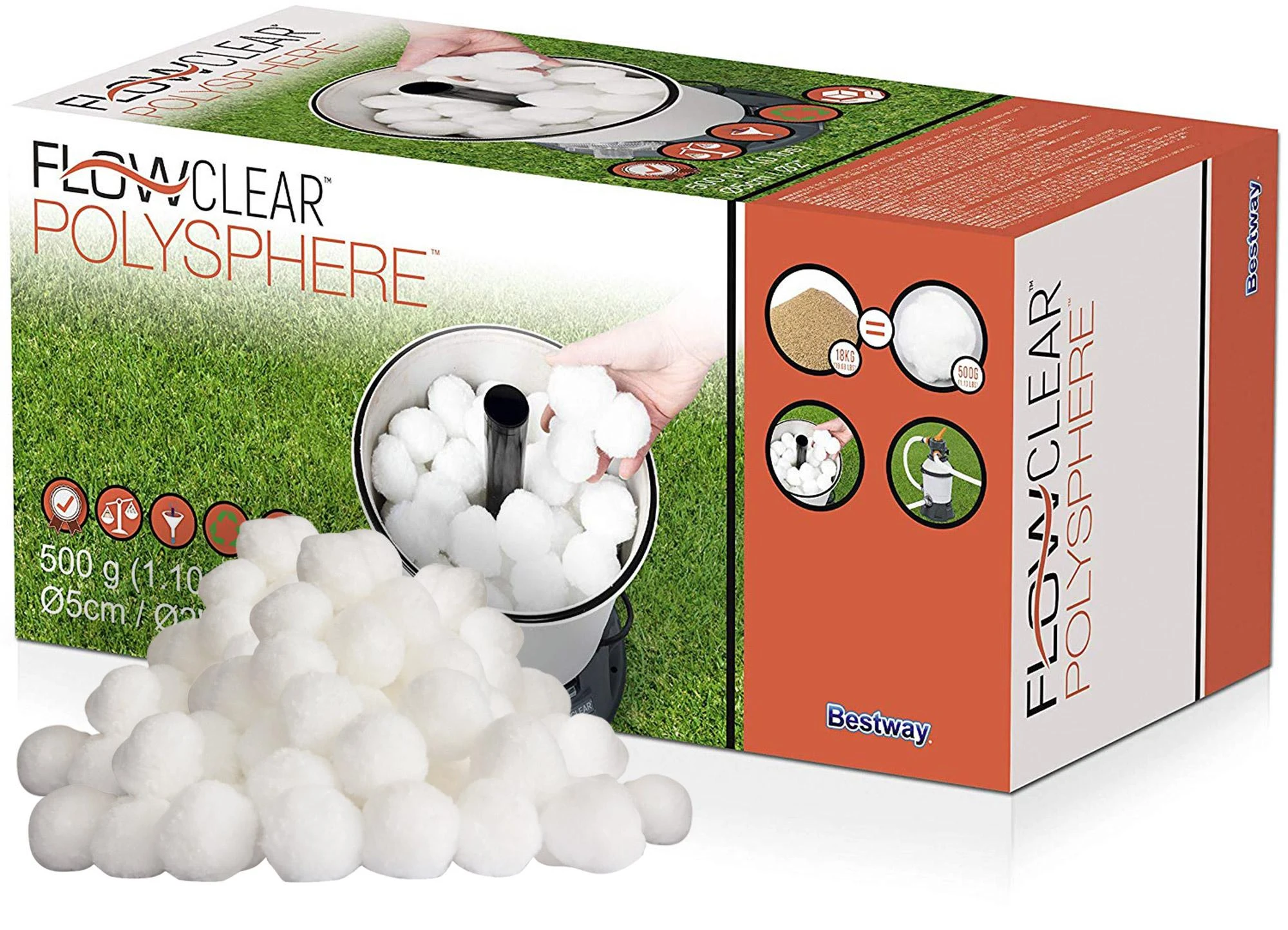 Smėlio siurblių indėlis POLYSPHERE 30014 BESTWAY