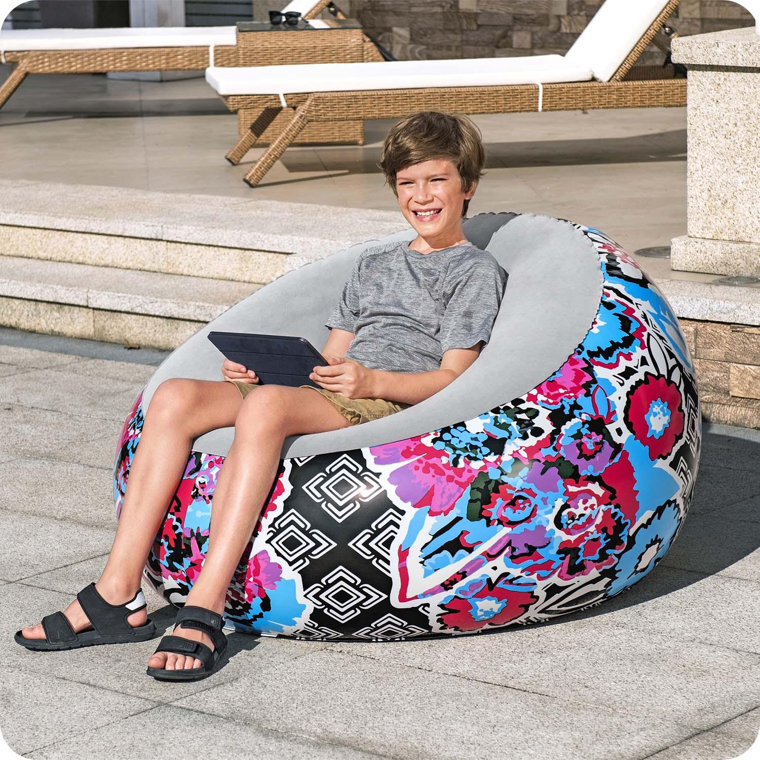 Pripučiamas fotelis Bestway Inflate-A-Chair, 112 x 112 x 66 cm