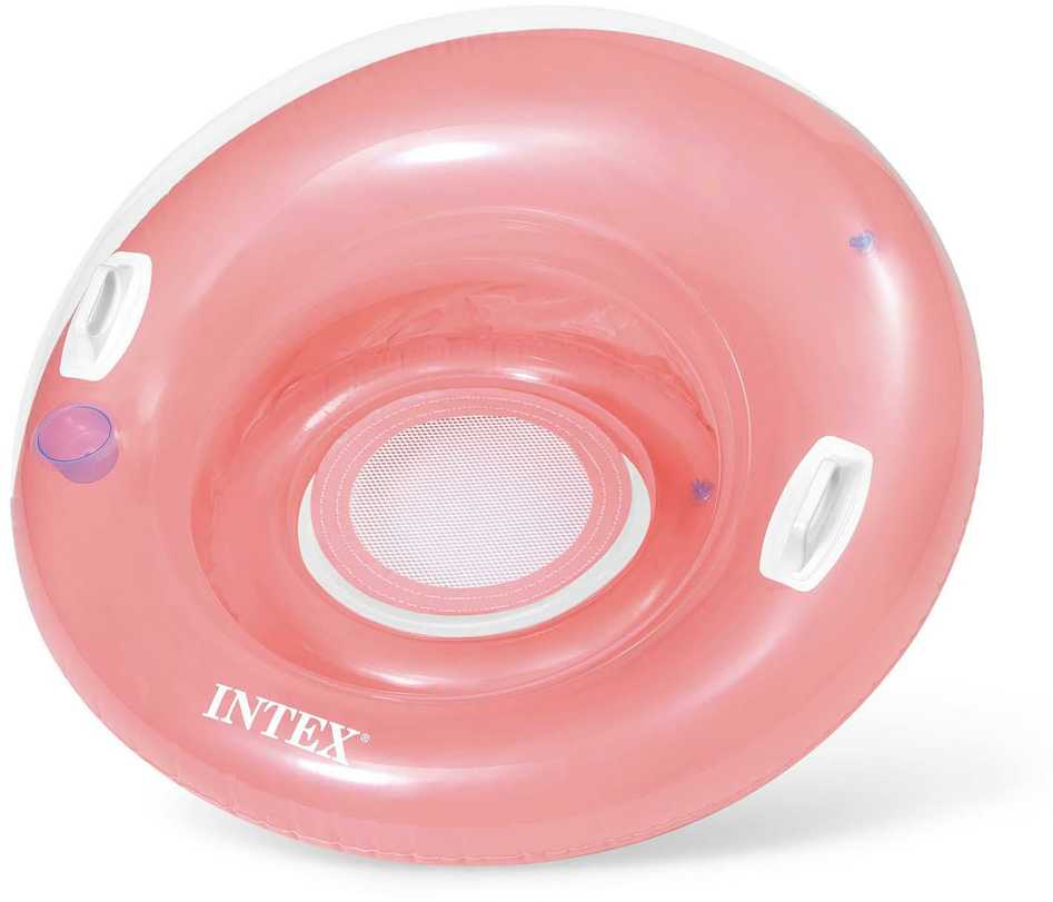 Pripučiama kėdė su rankenomis, rožinė, 119 cm, INTEX 58883