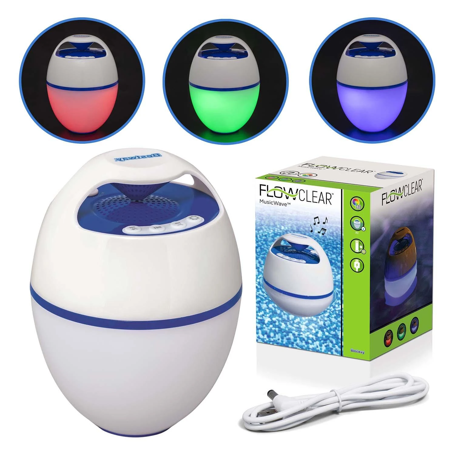 Bestway Plūduriuojantis Bluetooth LED garsiakalbis
