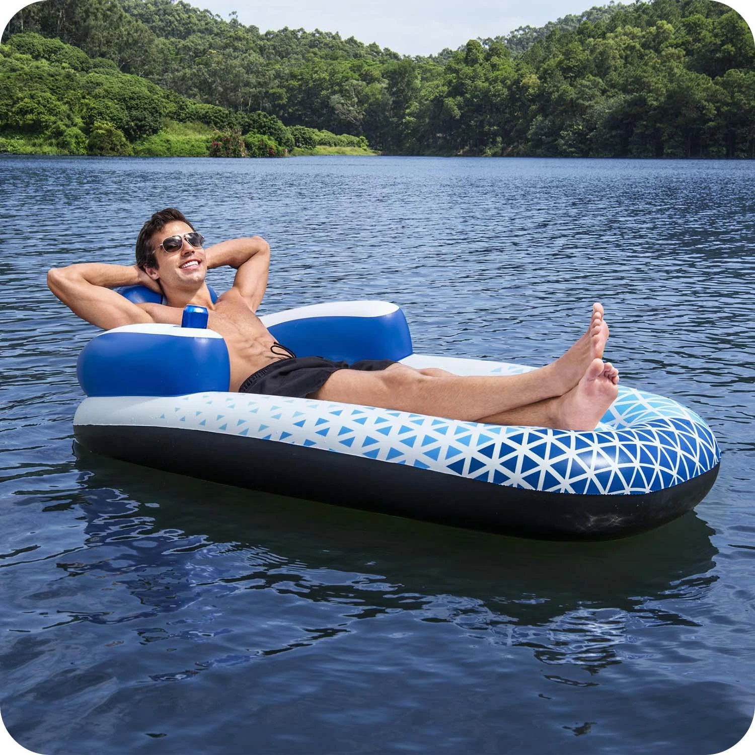 Bestway Hydro Force Pripučiamas plaustas, mėlynos spalvos, 183x97cm