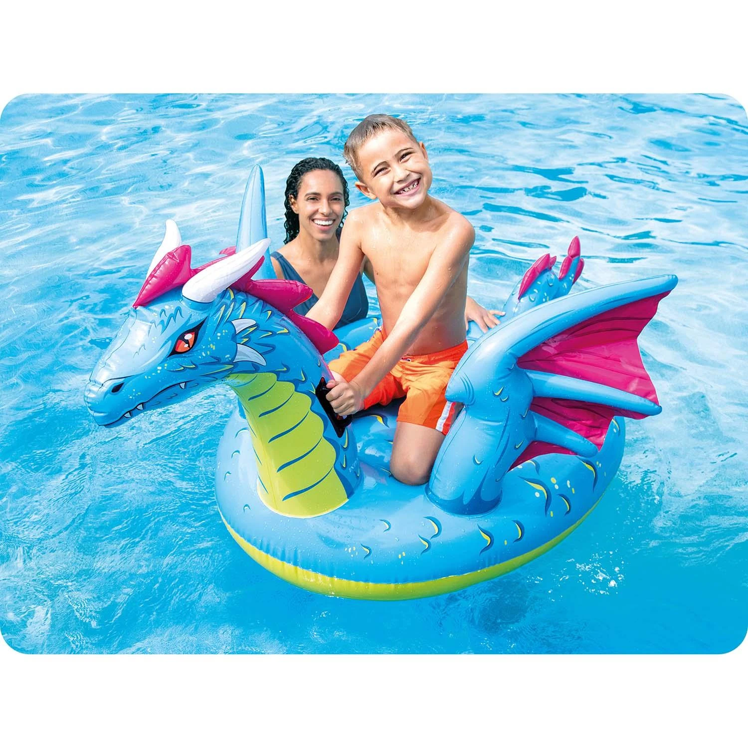 Intex Dragon Ride-on Pripučiamas plaustas, 201x191cm