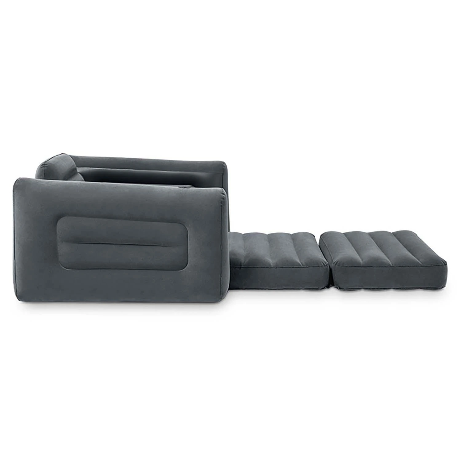 Intex Išskleidžiama sofa, tamsiai pilkos spalvos, 117x224x66cm