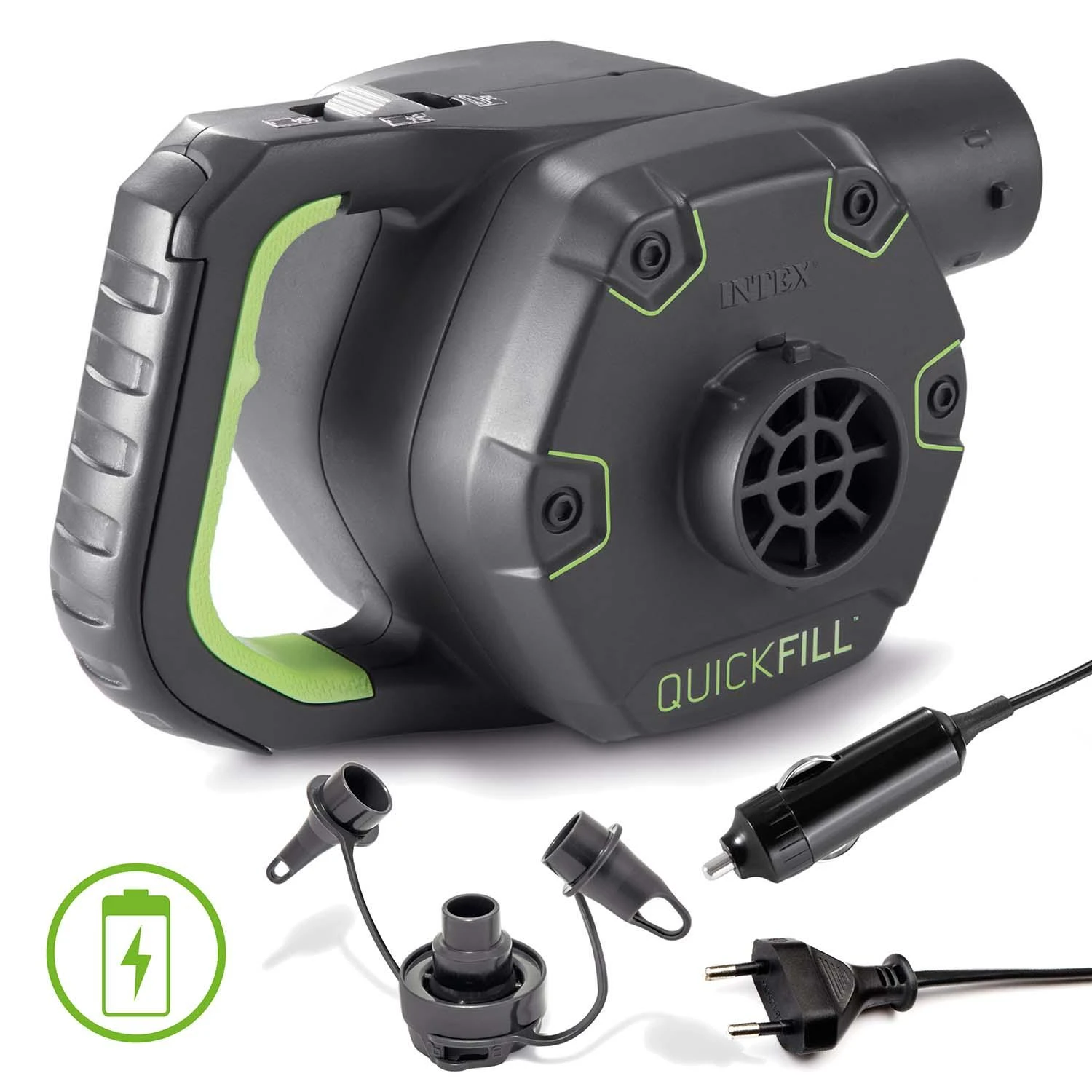 Akumuliatorinė pompa Intex Quick-fill, veikia ir nuo 12V 66642