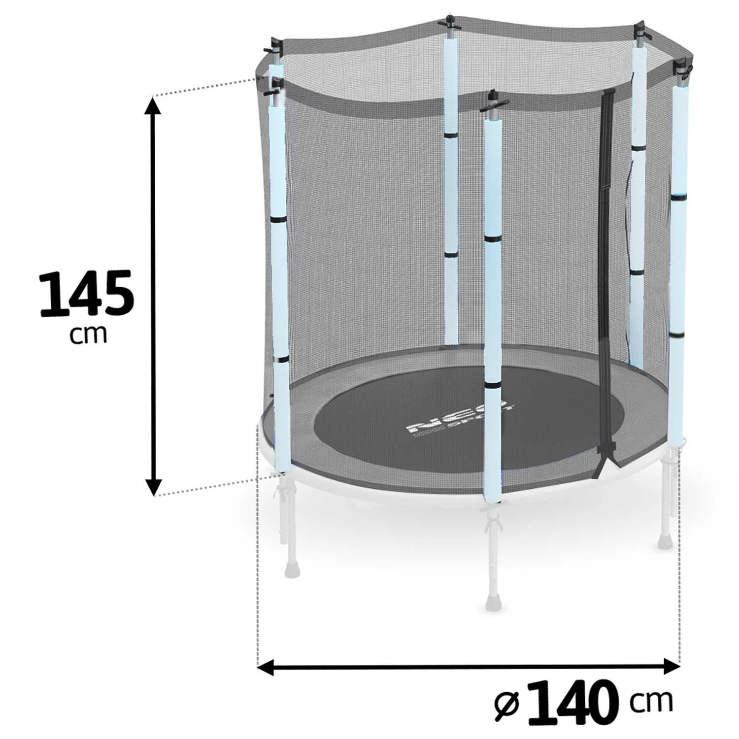 Išorinė tinklinė apsauga 140 cm (4,5 ft) batutui Neo-Sport