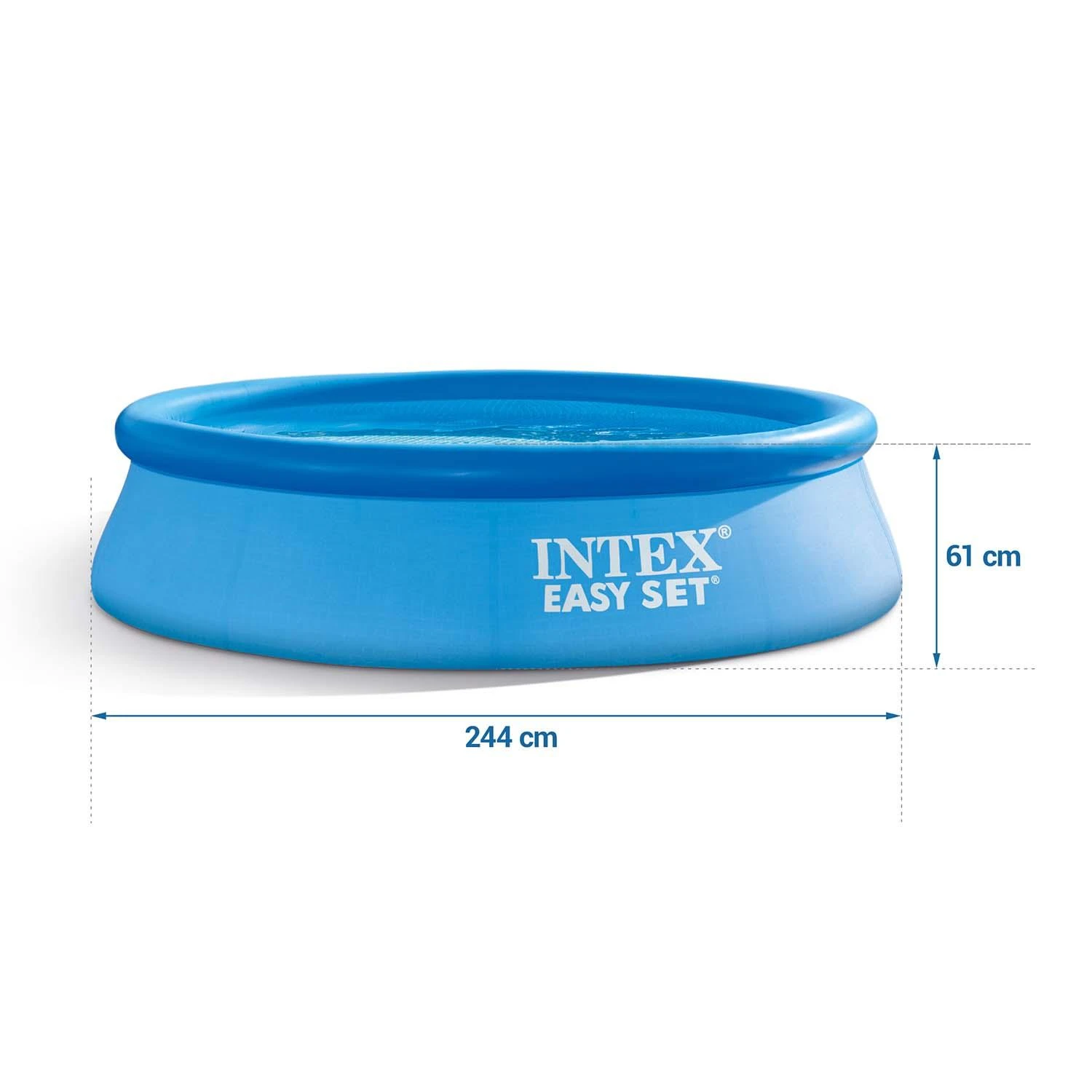 Pripučiamas lauko baseinas INTEX Easy Set 244 x 61 cm, su vandens filtru