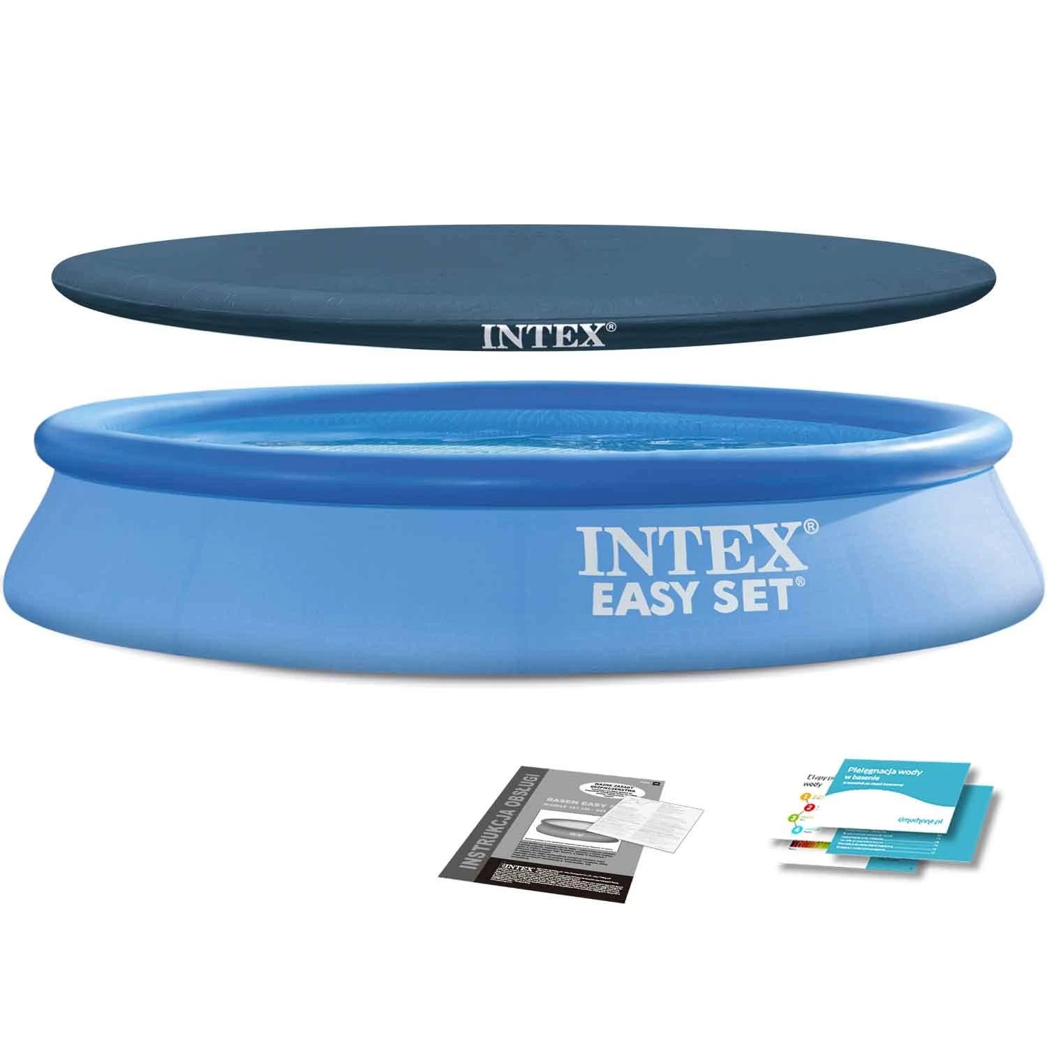 Intex Stačiakampis sodo baseinas, lengvas surinkimas, su uždangalu, 305 x 61 cm, šeimos baseinas, pripučiamas baseinas