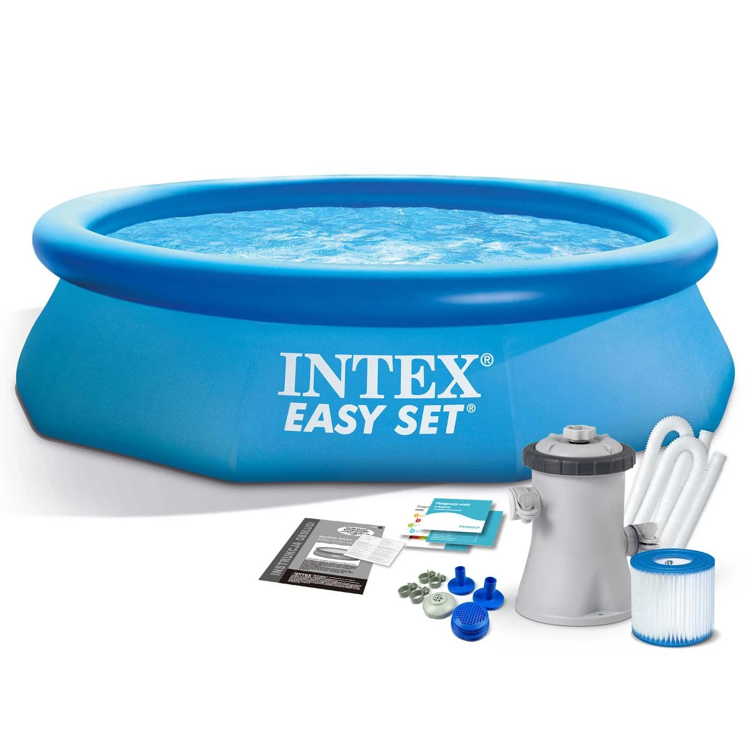 Pripučiamas baseinas INTEX Easy Set su vandens filtru 305x76cm 28122