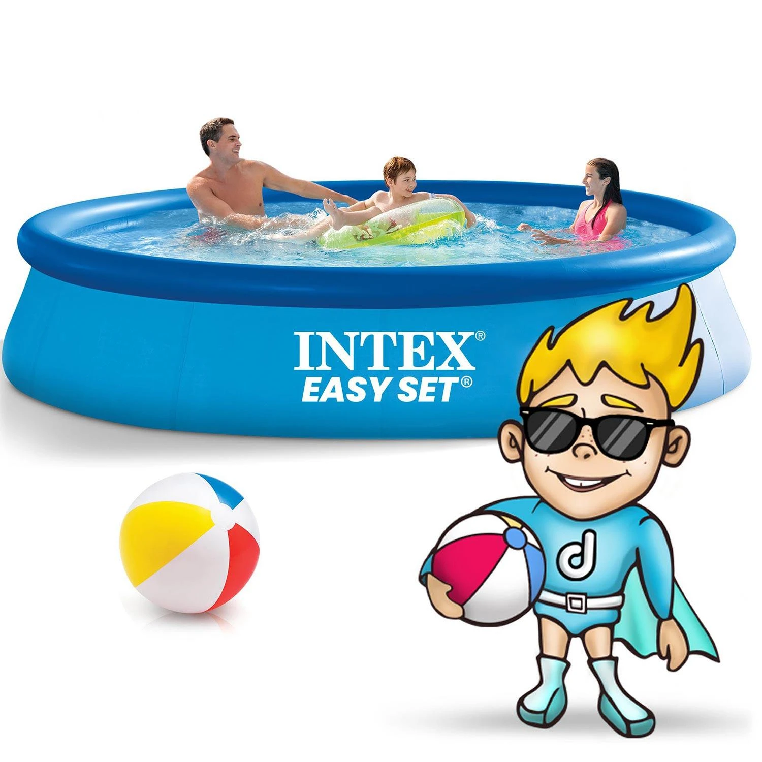 Pripučiamas baseinas INTEX Easy Set su vandens filtru 305x76cm 28122