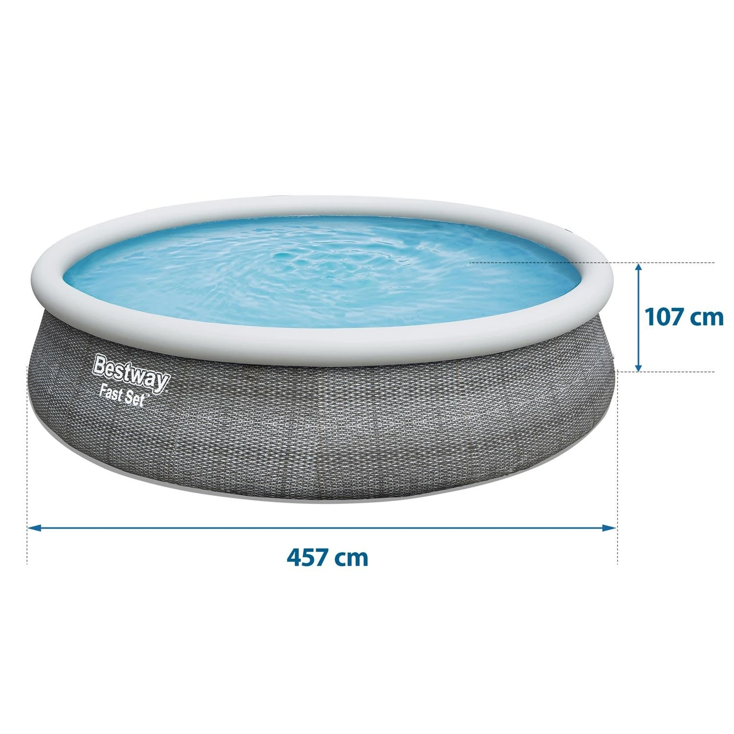 Bestway Fast Set™ apvalus baseinas 4,57 m x 1,07 m