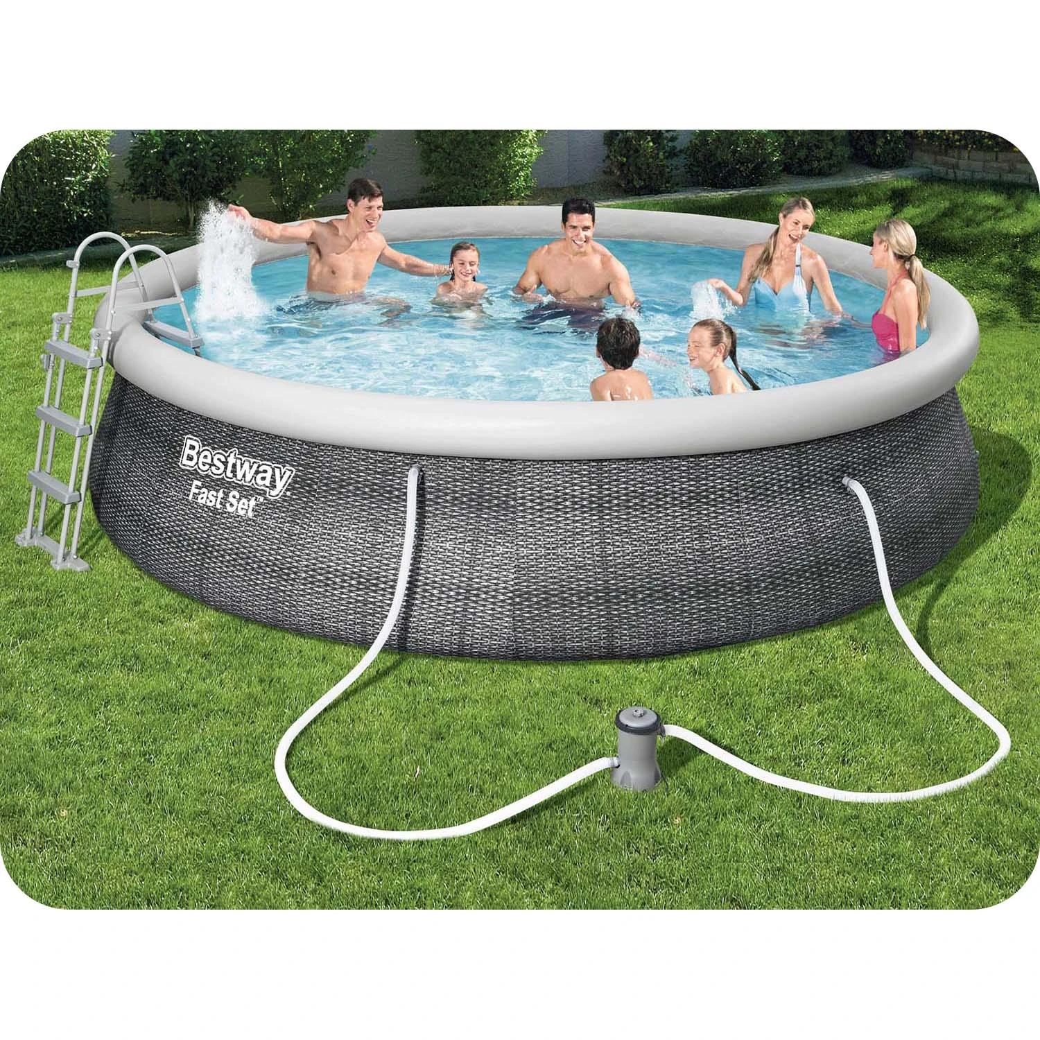 Bestway Fast Set™ apvalus baseinas 4,57 m x 1,07 m