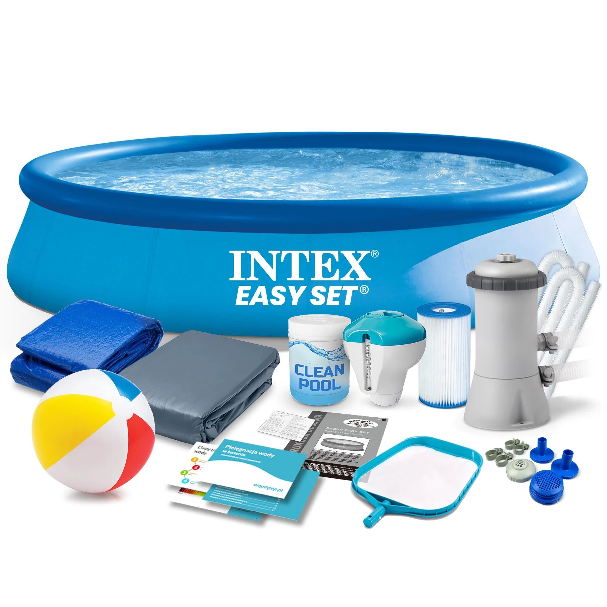 Baseinas INTEX Easy Set 396x84 cm, su vandens filtru