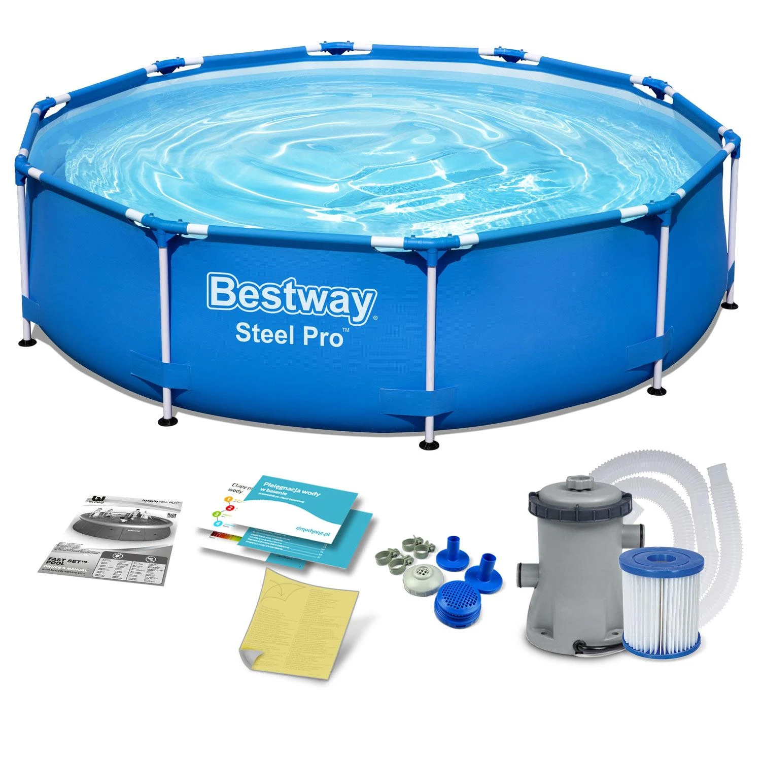 Karkasinis baseinas su siurbliu Bestway Steel Pro  56679 305x76cm