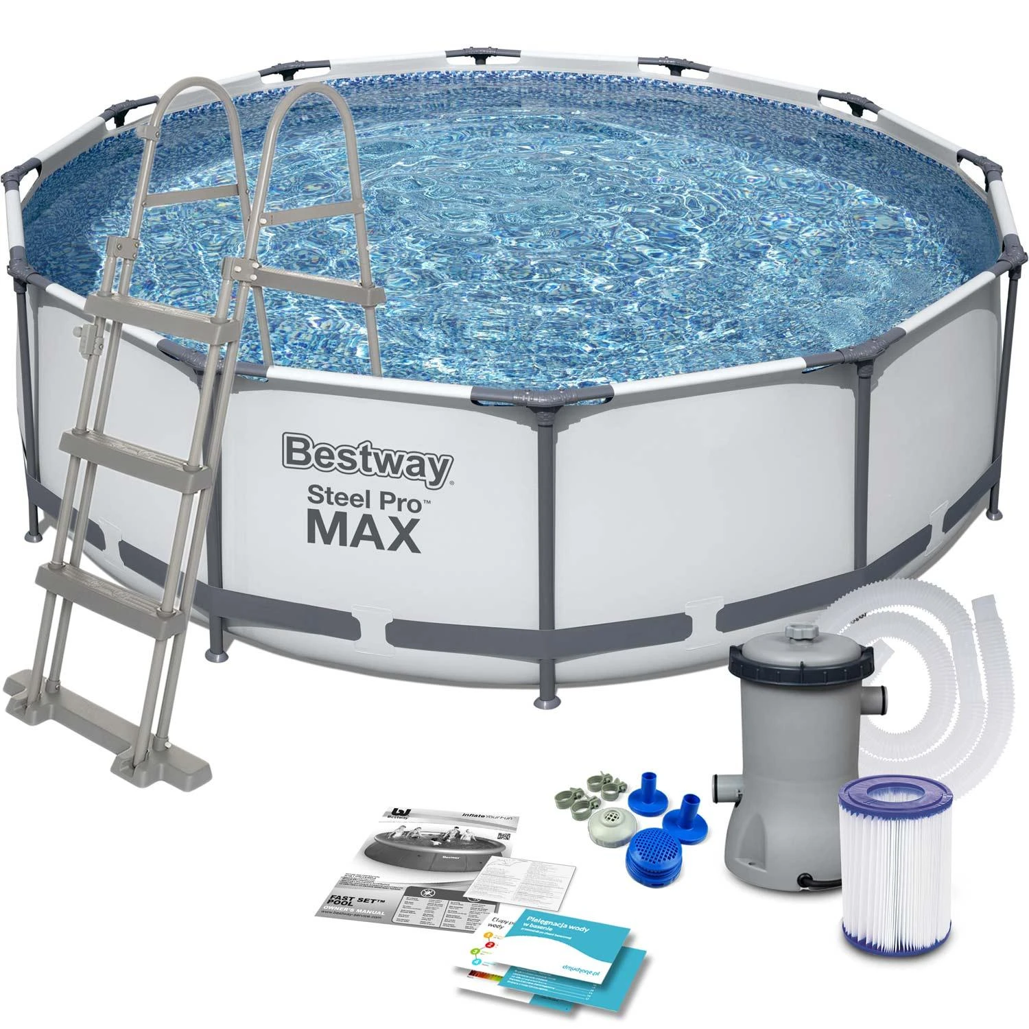 „BestWay Pool Steel Pro MAX“ baseino komplektas, apvalus, 366 x 100 cm