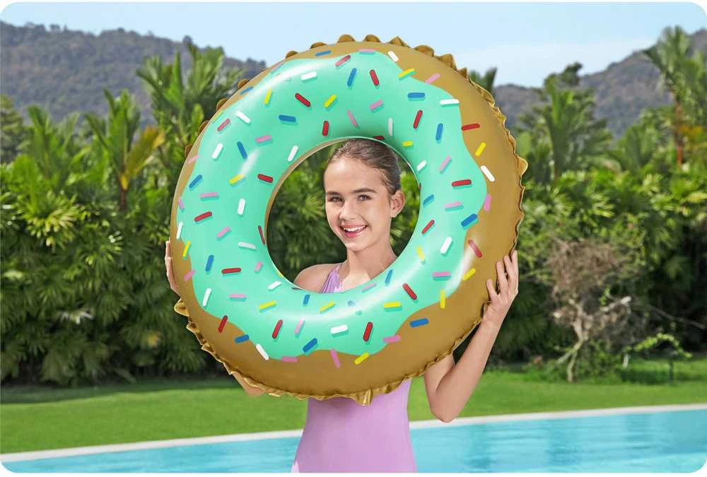 Pripučiamas ratas Bestway Donut 36300, rudas/žalias, 910 mm