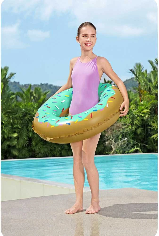 Pripučiamas ratas Bestway Donut 36300, rudas/žalias, 910 mm