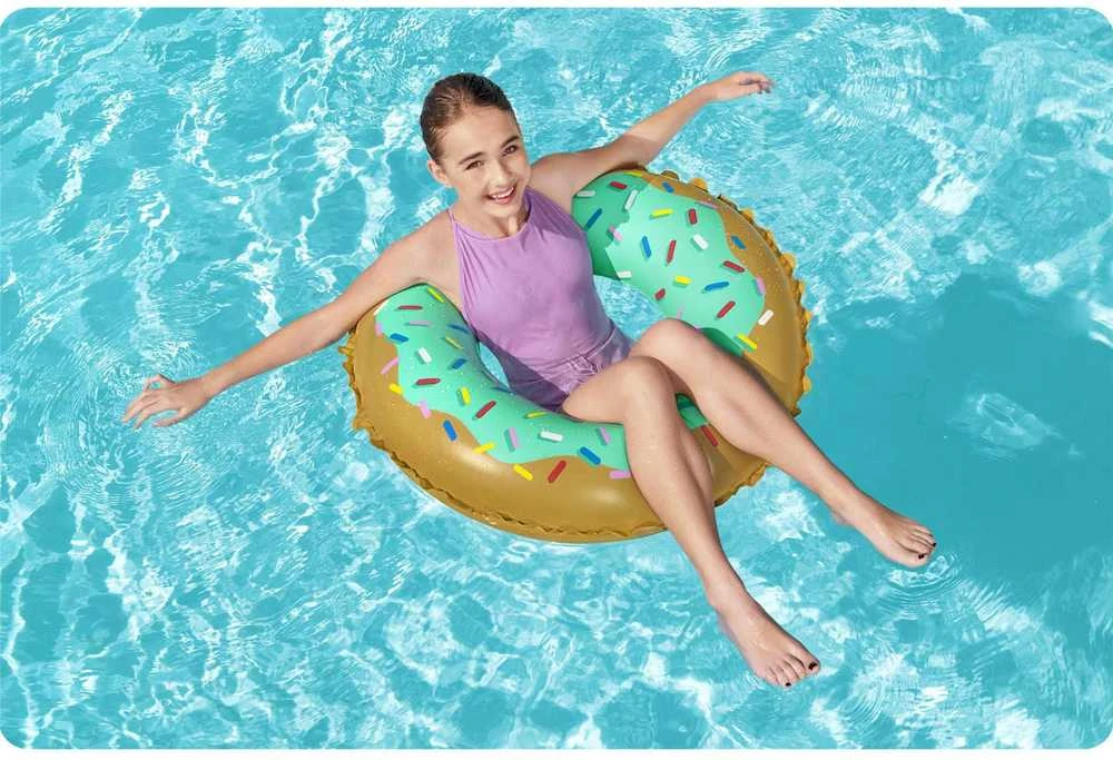 Pripučiamas ratas Bestway Donut 36300, rudas/žalias, 910 mm