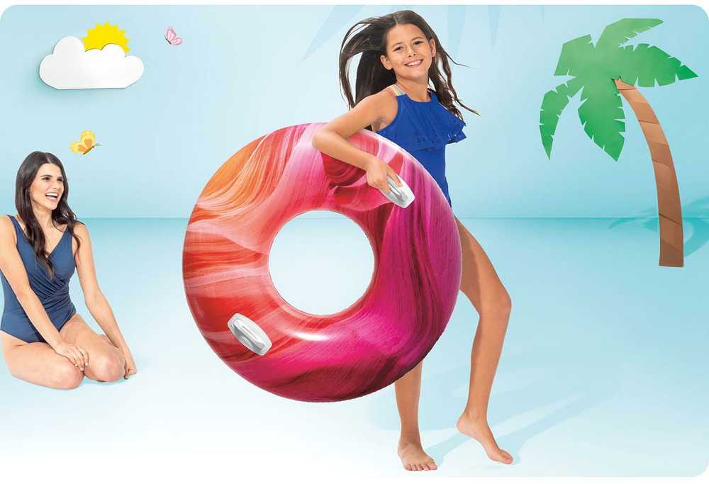 Raudonas plaukimo ratas 114 cm INTEX 56267
