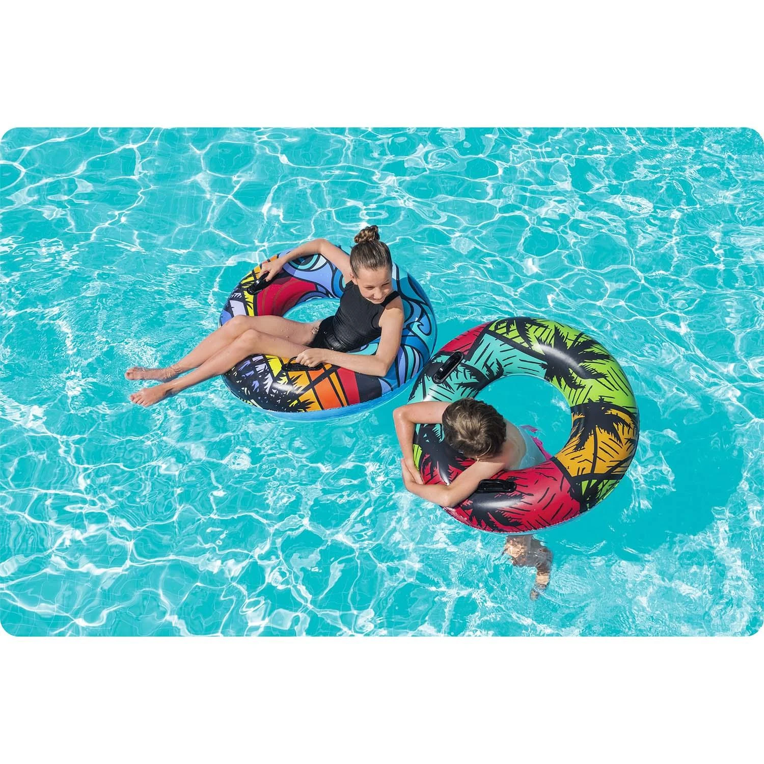 Turkio spalvos plaukimo ratas, 91 cm, „Bestway 36350“