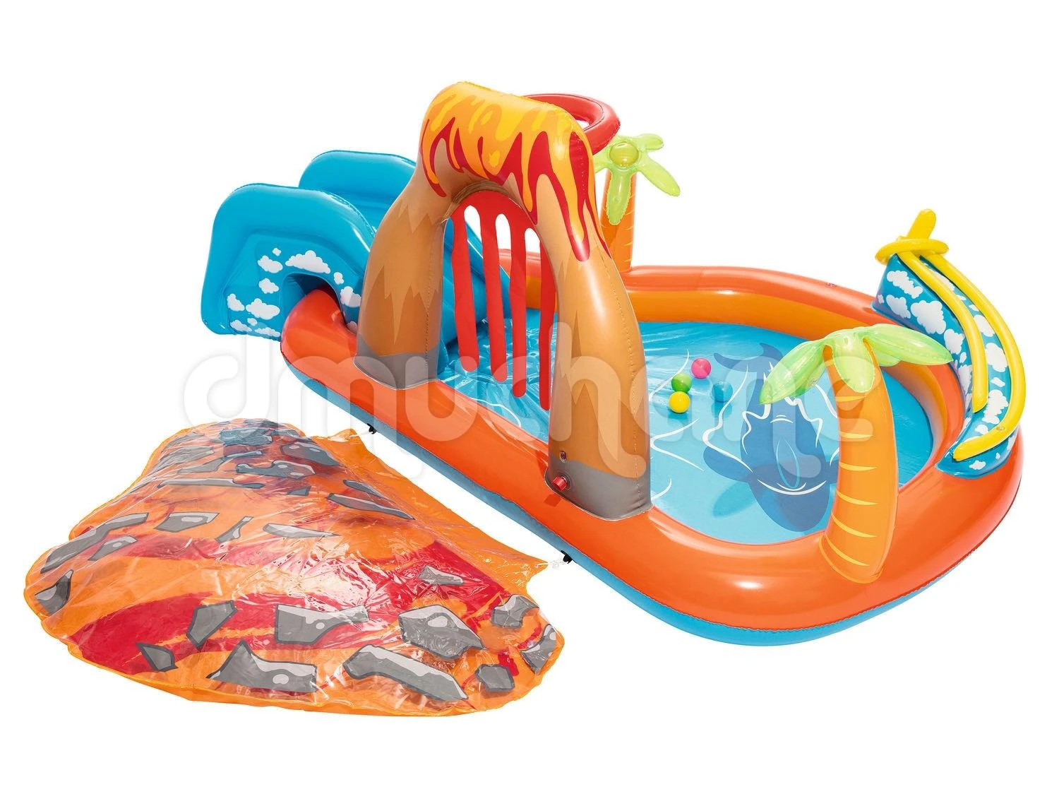 Bestway pripučiama žaidimų aikštelė - baseinas Ugnikalnis 265x265x104 cm (53069)