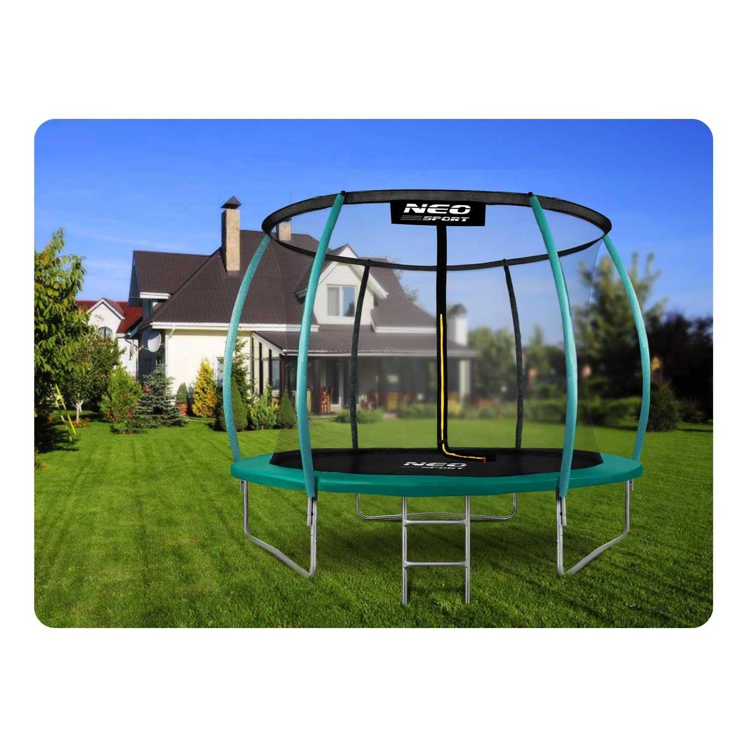 10 pėdų / 312 cm profiliuotas sodo batutas su Neo-Sport vidiniu tinkleliu
