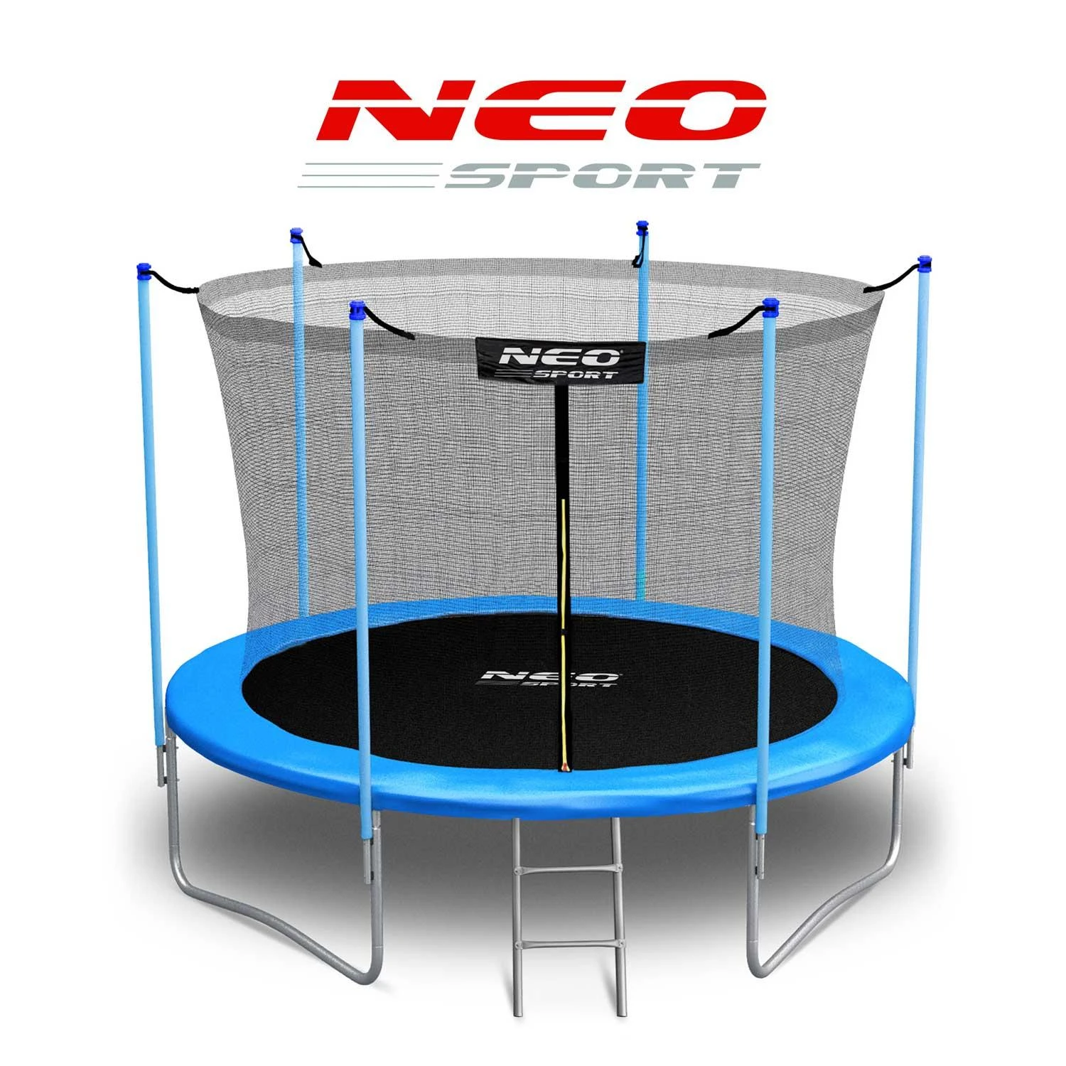 8 pėdų / 252 cm sodo batutas su vidiniu tinklu ir Neo-Sport kopėčiomis
