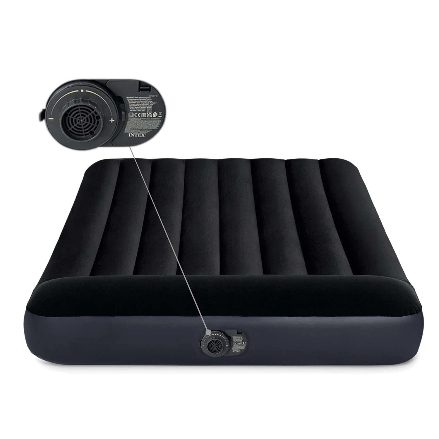 Pripučiamas čiužinys su pompa lovos veliūras Intex 64150ND