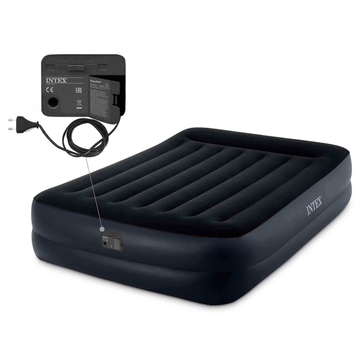 Pripučiamas čiužinys - lova INTEX Pillow Rest (Queen) Dura Beam 203x152x42 64124