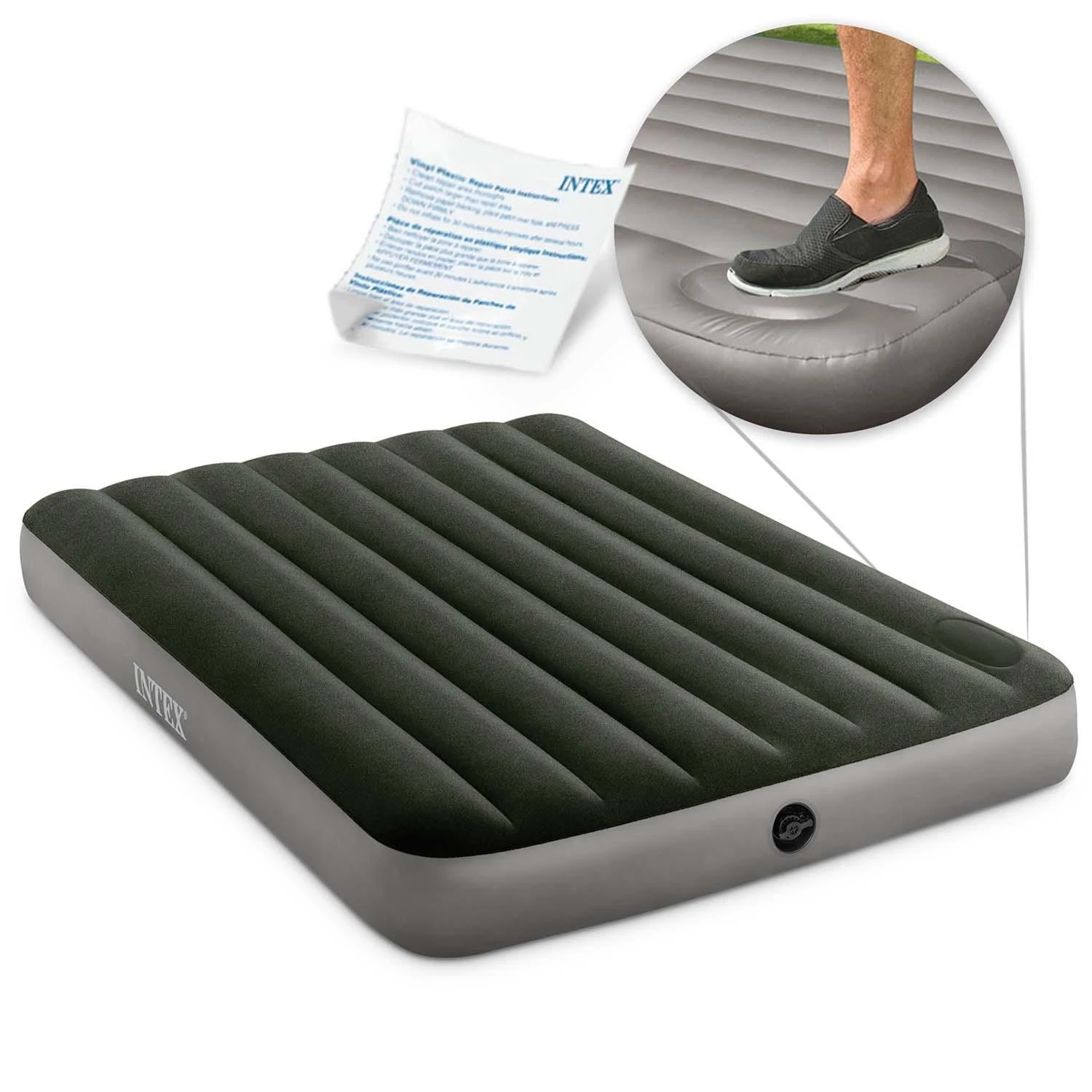 Pripučiamas čiužinys INTEX Downy 191x137x25cm