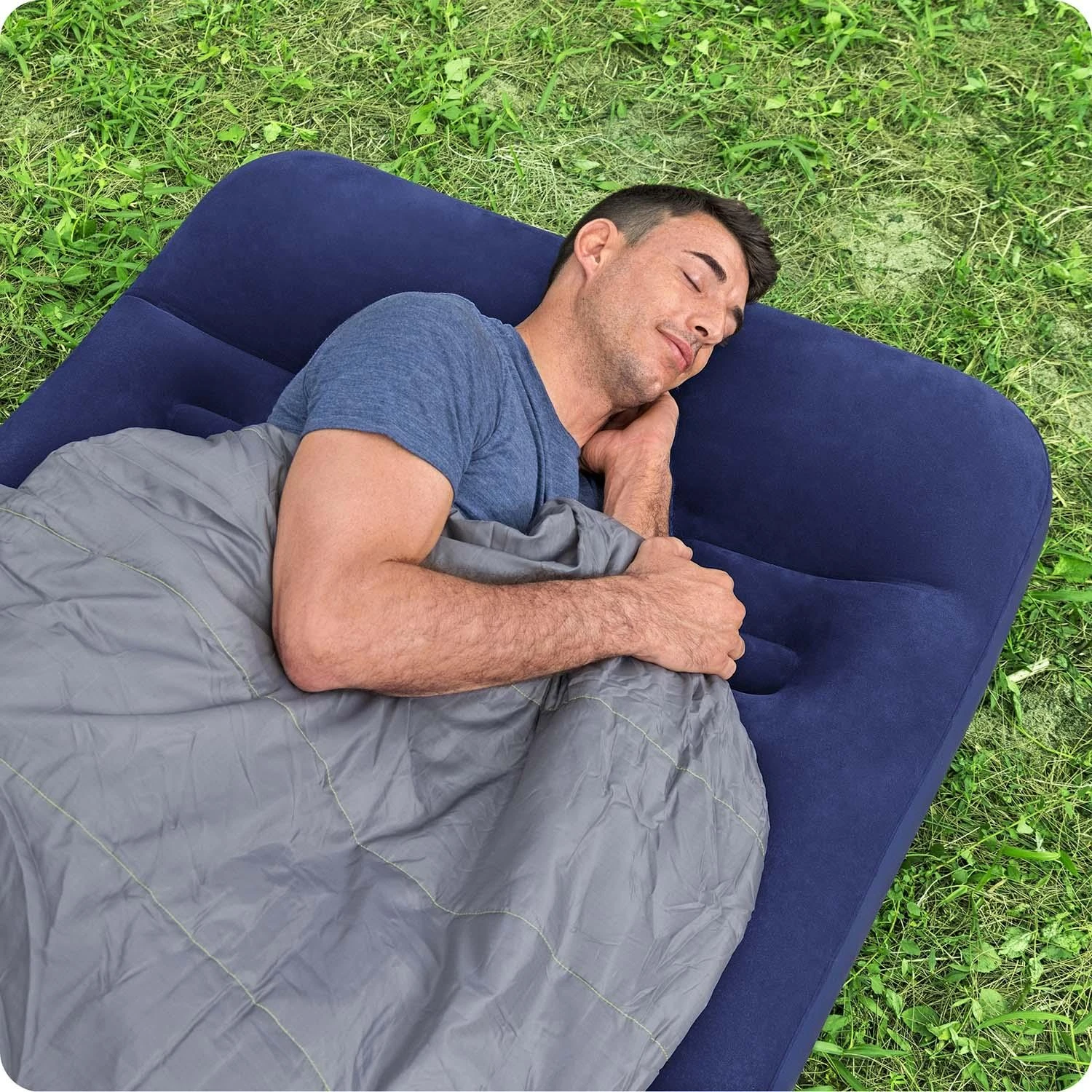 Bestway Pripučiamas vienvietis čiužinys su įmontuota kojine pompa ir pagalve 185x99x28cm 67224