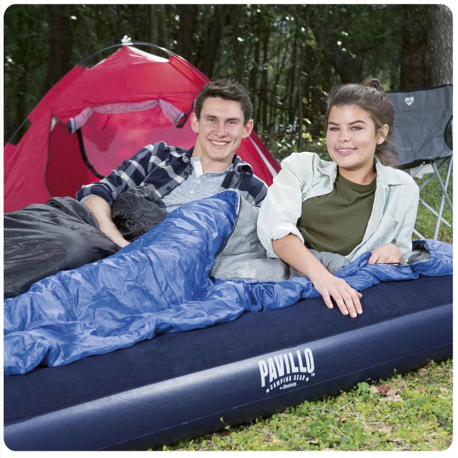 Bestway 67003 pripučiamas čiužinys 203x152x22 cm su pompa
