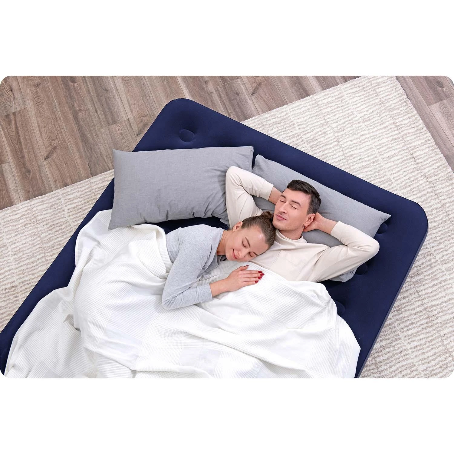 Bestway 67003 pripučiamas čiužinys 203x152x22 cm su pompa