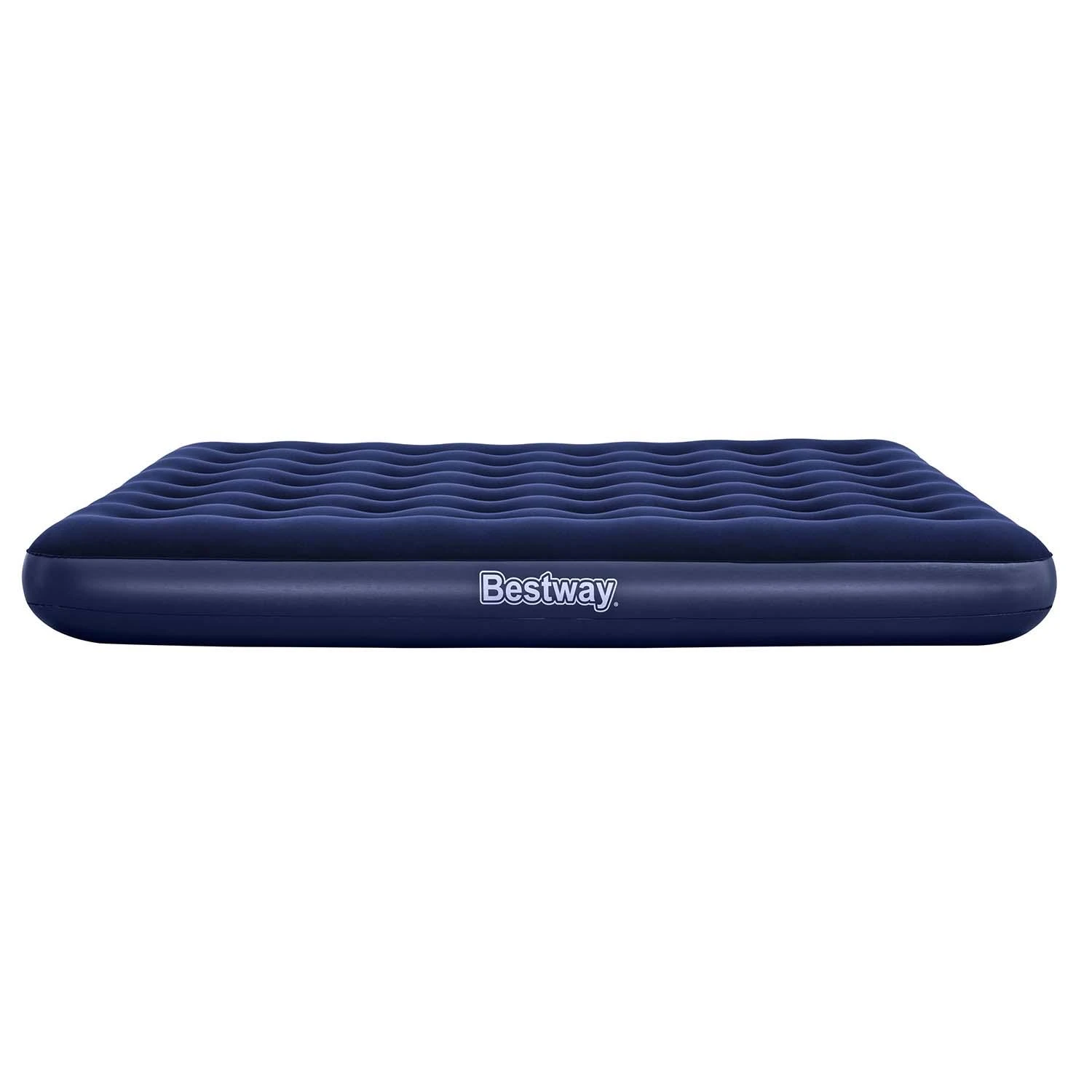 Pripučiamas čiužinys 203x183x22 cm su stūmokliniu pompa Bestway 67004