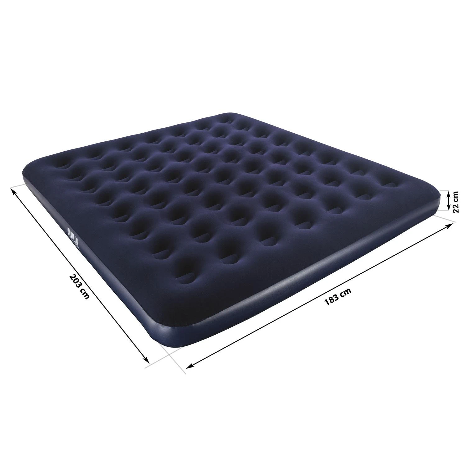 Pripučiamas čiužinys 203x183x22 cm su stūmokliniu pompa Bestway 67004
